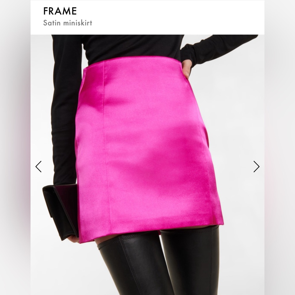 Frame Satin Mini Skirt